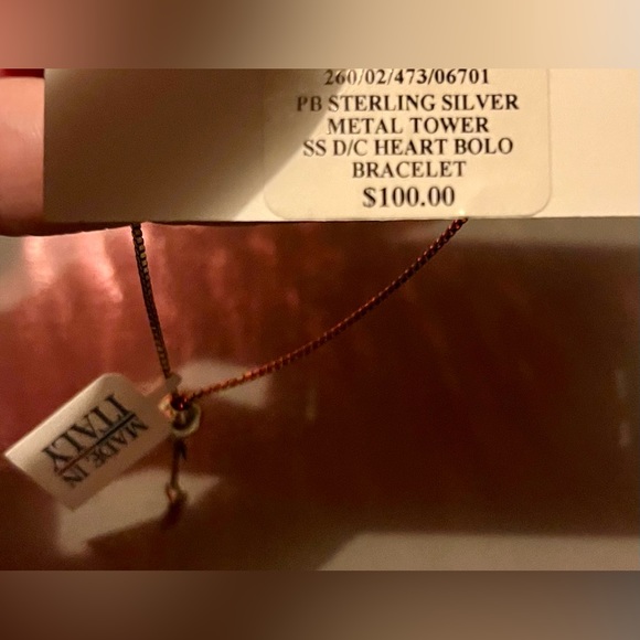 NWT! MADE IN ITALY! 100% ITALIAN STERLING SILVER ADJUSTABLE BRACELET!MADE IN 🇮🇹! - Picture 4 of 4